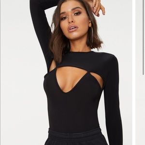 Black long sleeve bodysuit